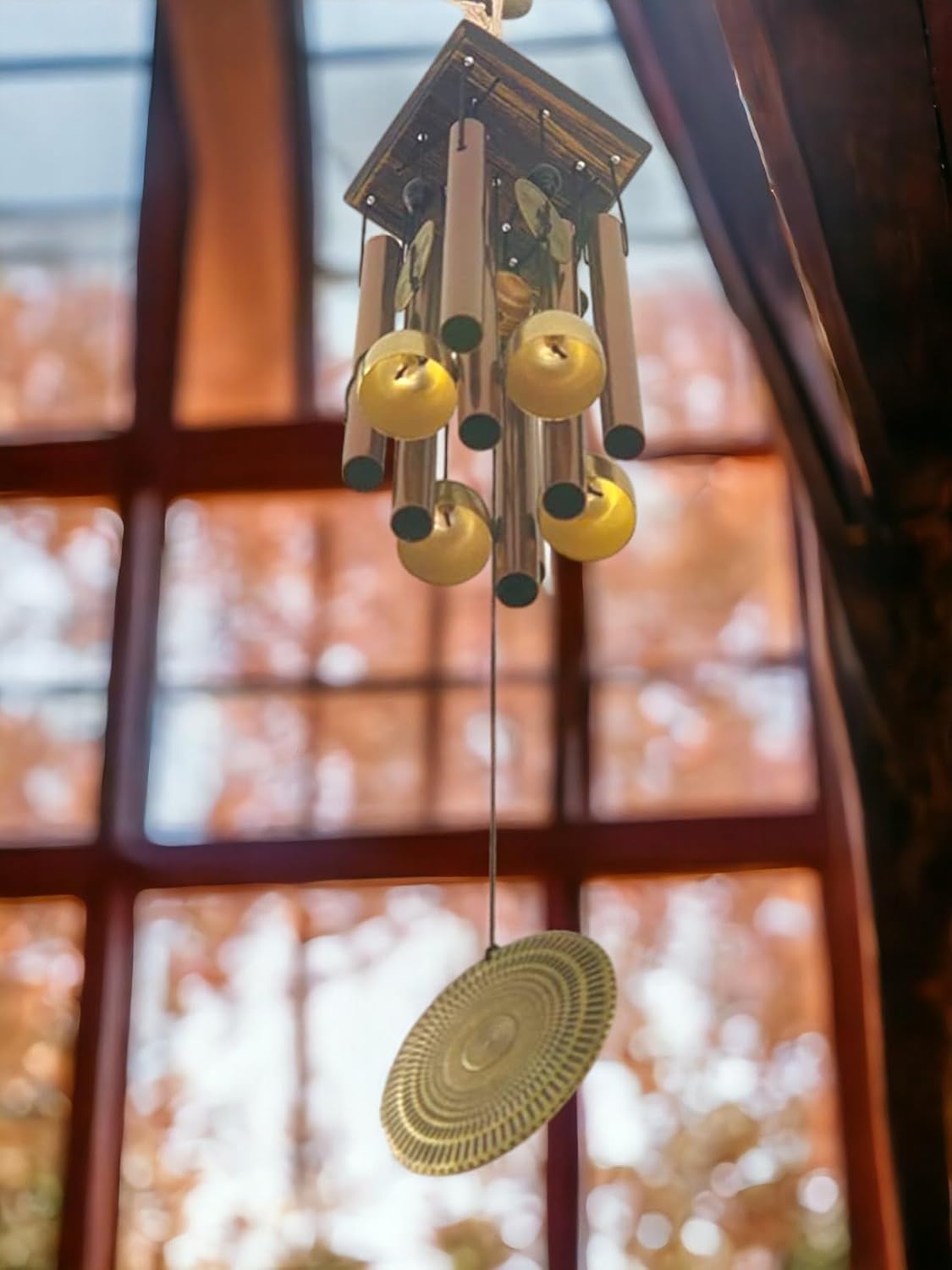 Paradigm Pictures Home Decoration Items Wind Chimes for Home (Golden,Pipe & Hanging Bells) - Image 4