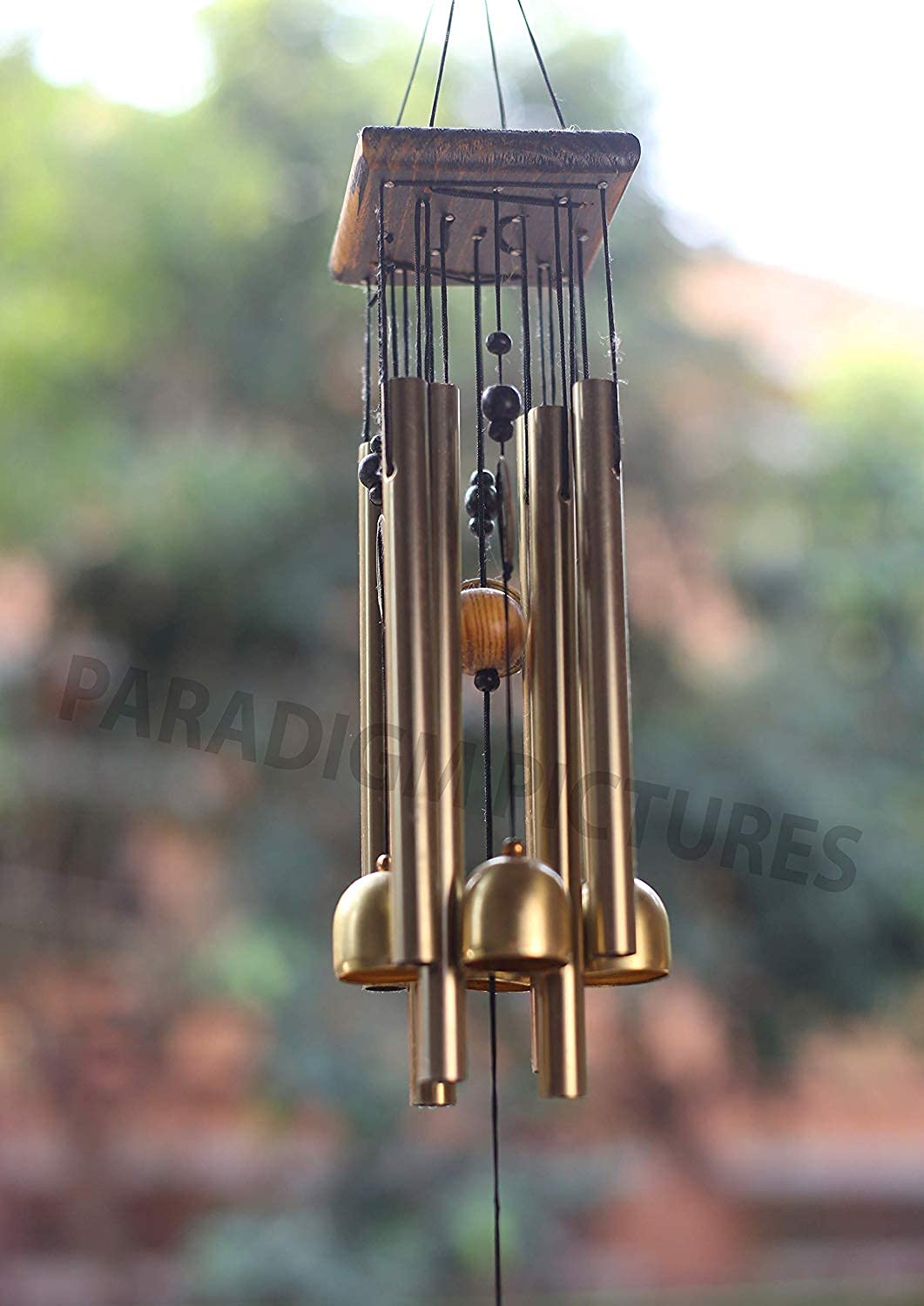 Paradigm Pictures Home Decoration Items Wind Chimes for Home (Golden,Pipe & Hanging Bells) - Image 6