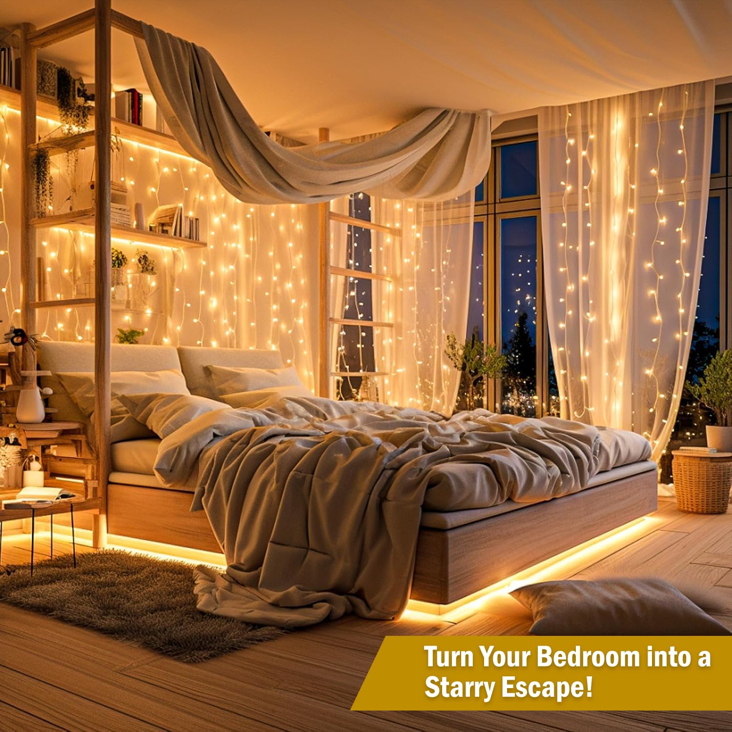 GIGAWATTS 38 LED 10.5M Copper Wire PowerPixel Fairy Lights | 360° Glow Decorative String Lights for Home, Diwali, Christmas, Weddings, Parties & Outdoor Décor (Pack of 1, Warm White) - Image 4