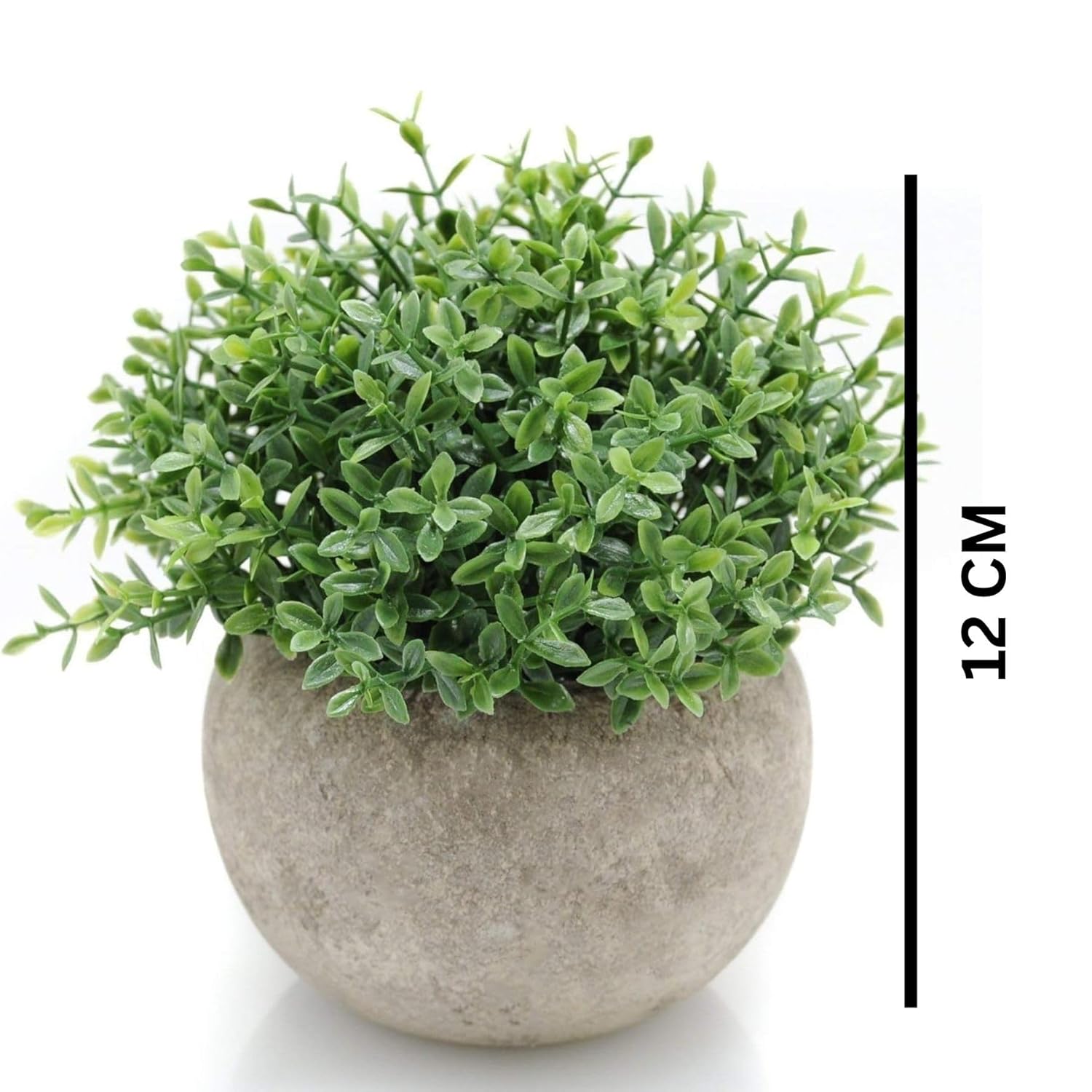 Dekorly® Artificial Plants Fake Mini Potted Plant Small Greenery Decor for Indoor Home Farmhouse Aesthetic Bedroom Shelf Office Desk Bathroom Decoration (Brown) - Image 3