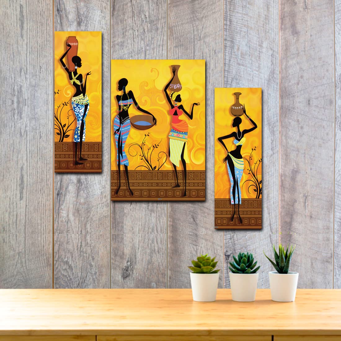 pnf Modern Abstract Art Set of 3 MDF Panel-0888-(MDF,Multicolour,18x12inch) - Image 4