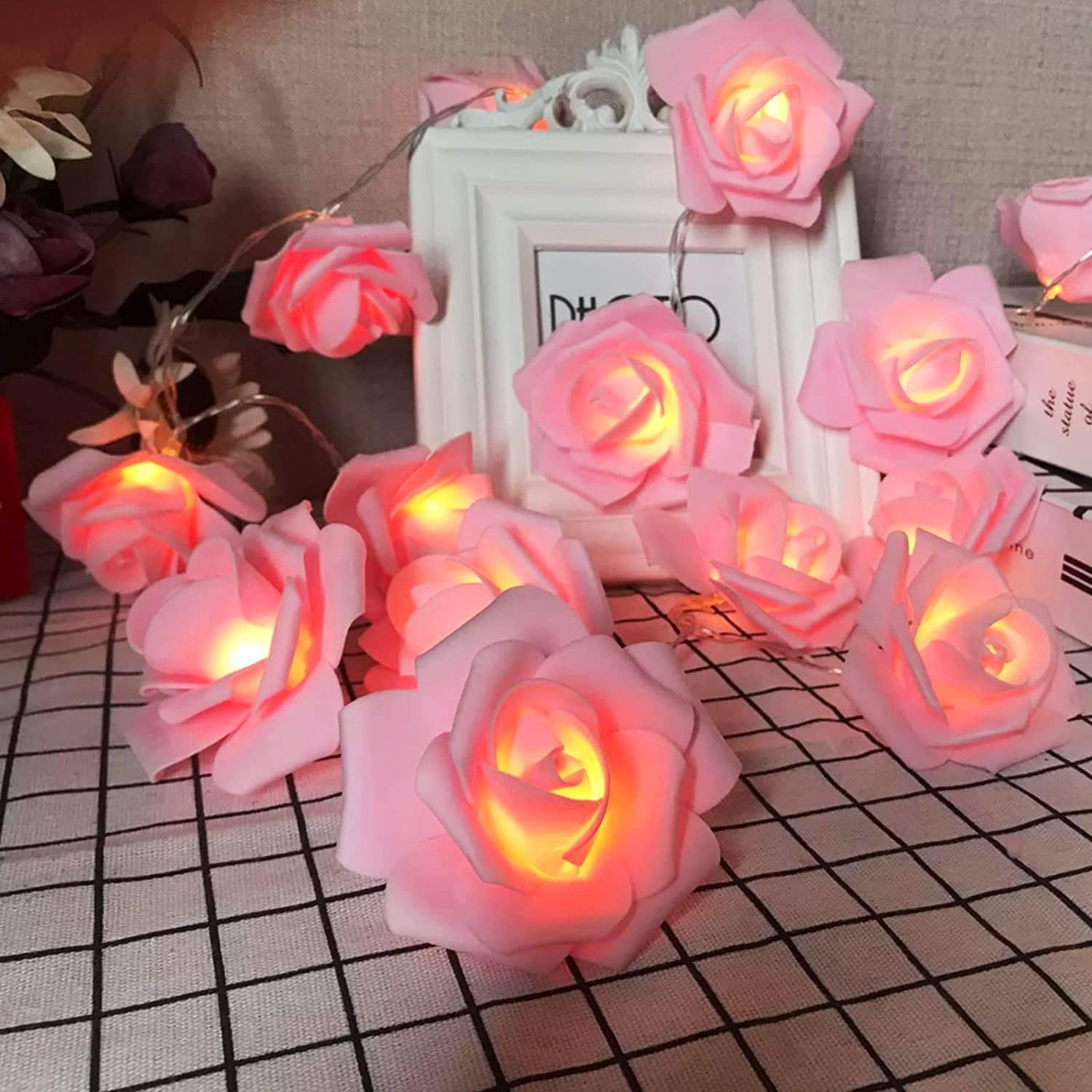 One94Store Rose Flower LED String Fairy Light – 14 LED 3-Meter Night Light for Home Decor, Bedroom & Indoor/Outdoor Use, Romantic Decor, Valentine Day Gift, Love Gift for Her, Couple Gift - Image 8