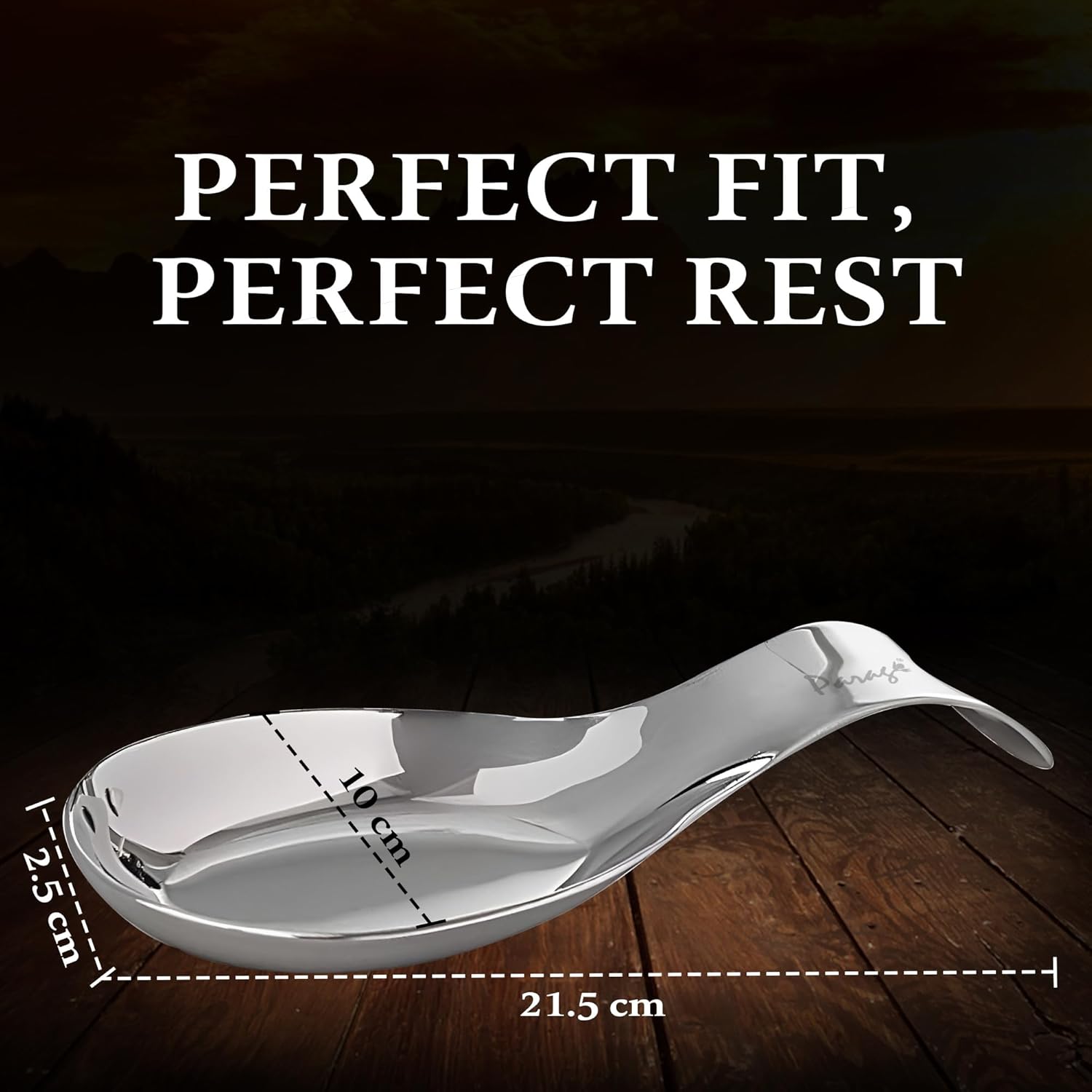 Parage 2 Pieces Stainless Steel Spoon Rest for Home & Kitchen, Platform and Dining Table, Holding Messy Spoon While Cooking (Set of 2, 21.5 cm Long) - Image 6