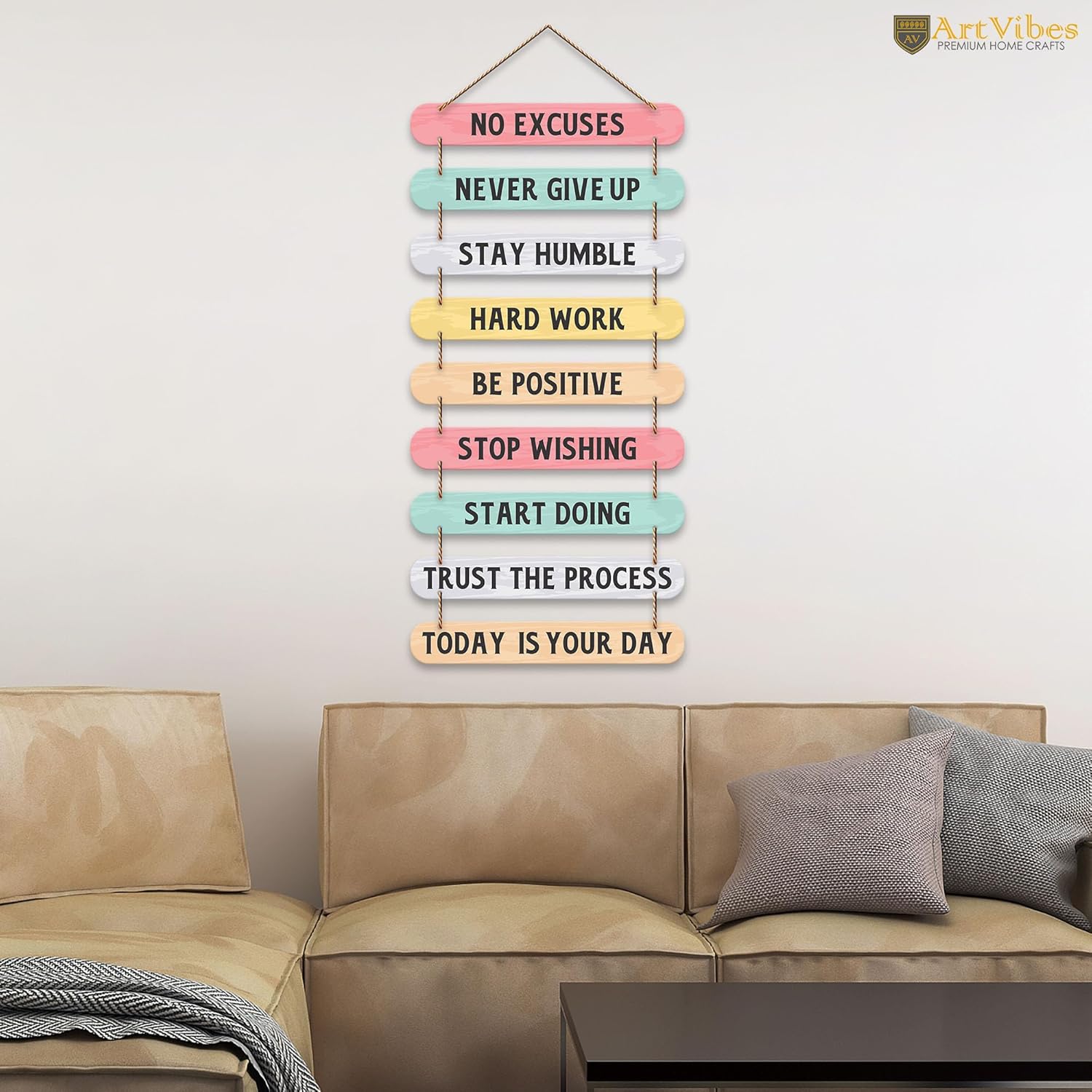 Artvibes Motivational Quotes Decorative Wall Art | Quotes Decor Item | Craft For Everyone | Motivational Wall Decor | Wall Accent | Graphic Art | Gift Items | Office Wall Decoration Items (WH_9301N) - Image 4