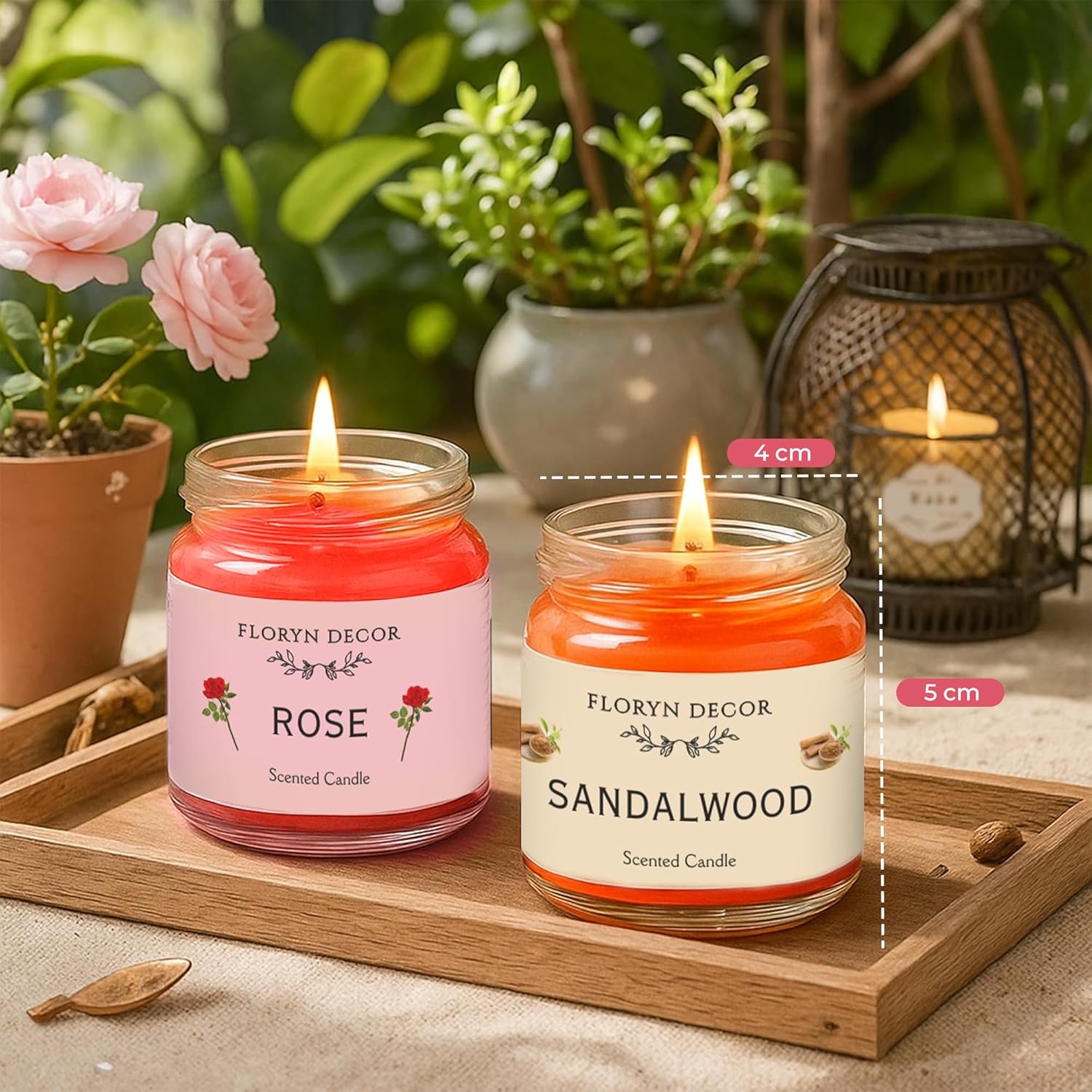 Floryn Decor Jar Scented Candles Gift Set | Scented Candle Set | Highly Fragranced Candles Pack of 6 Mini Jars - Image 4