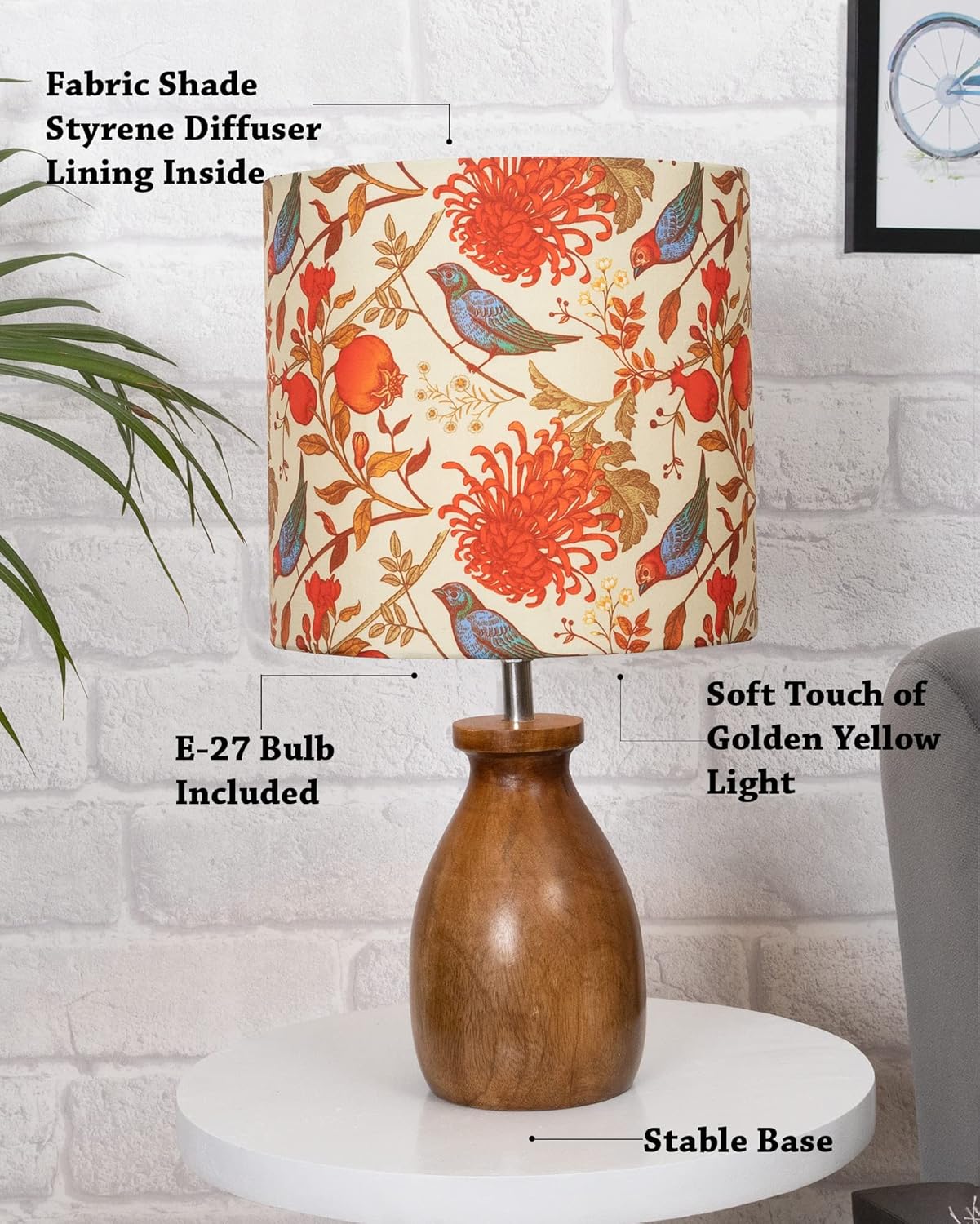 Homesake® Lamp, Table, Night Lamp for Bedroom, Home Decor Items, Lamp for Living Room - Image 6