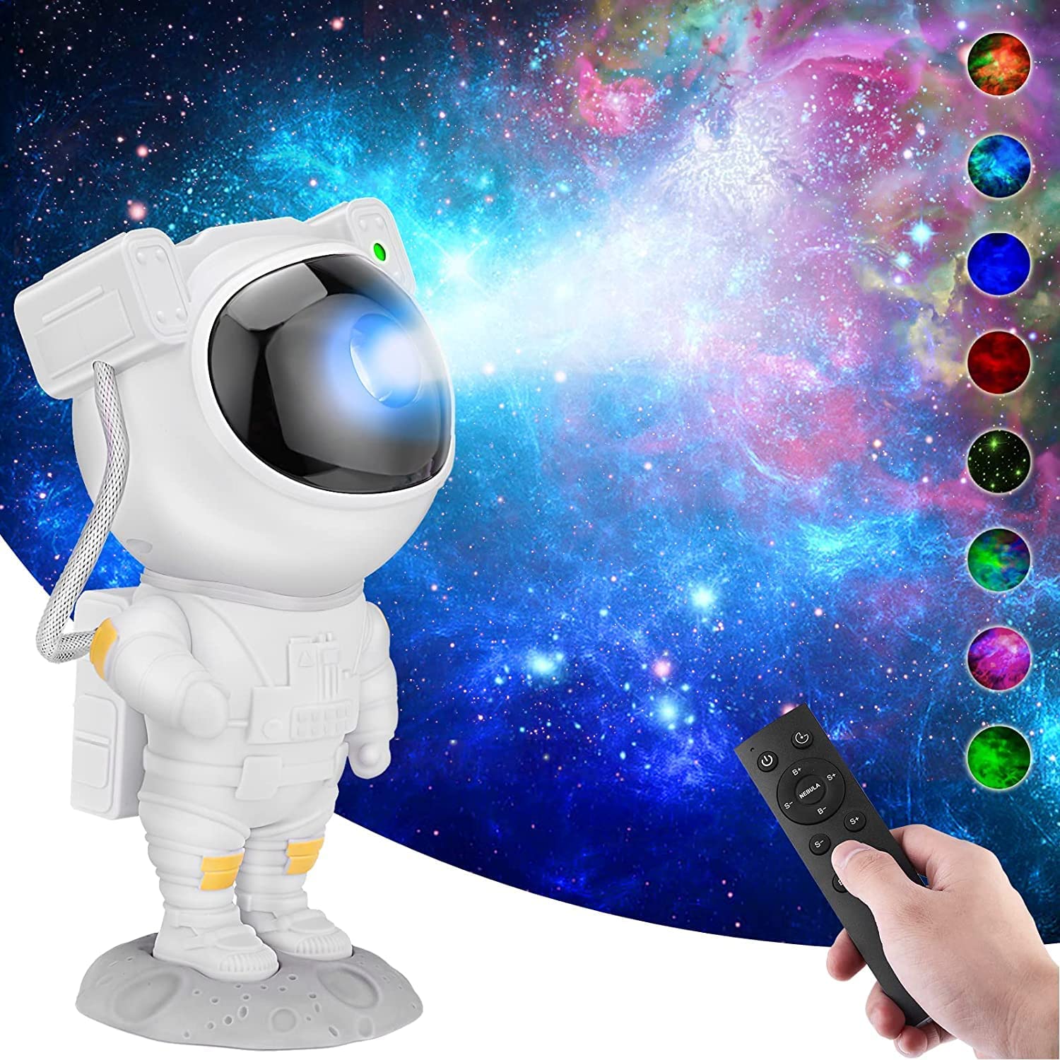 One94Store Astronaut Galaxy Projector Night Light – 360° Rotating Nebula Star Projector with Remote Control, Timer & Adjustable Head – Space Lamp for Kids’ Bedroom, Gifts, Gaming Room, Home & Décor - Image 2